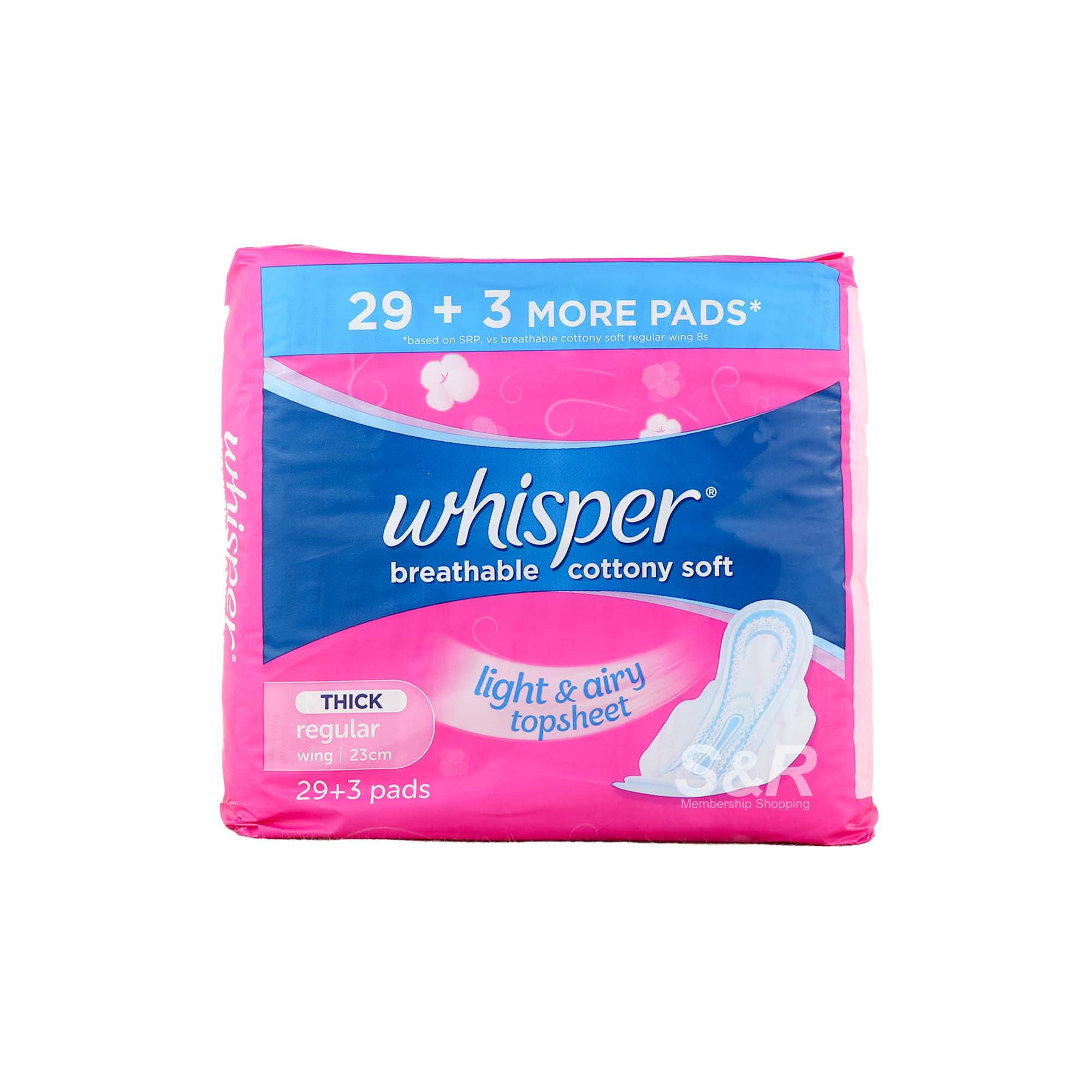 Whisper Cottony Soft Pads with Wings 32pcs
